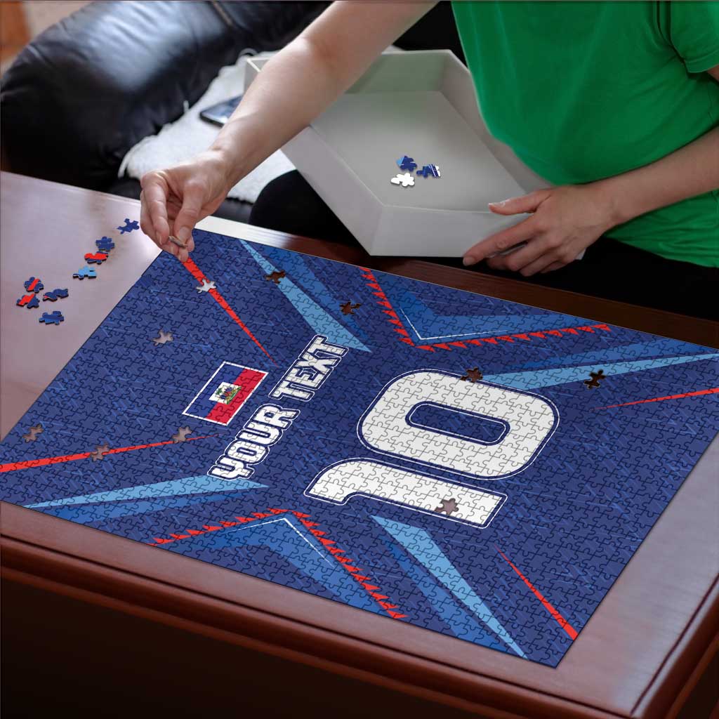 Custom Haiti National Football Puzzle Sporty Style - Wonder Print Shop