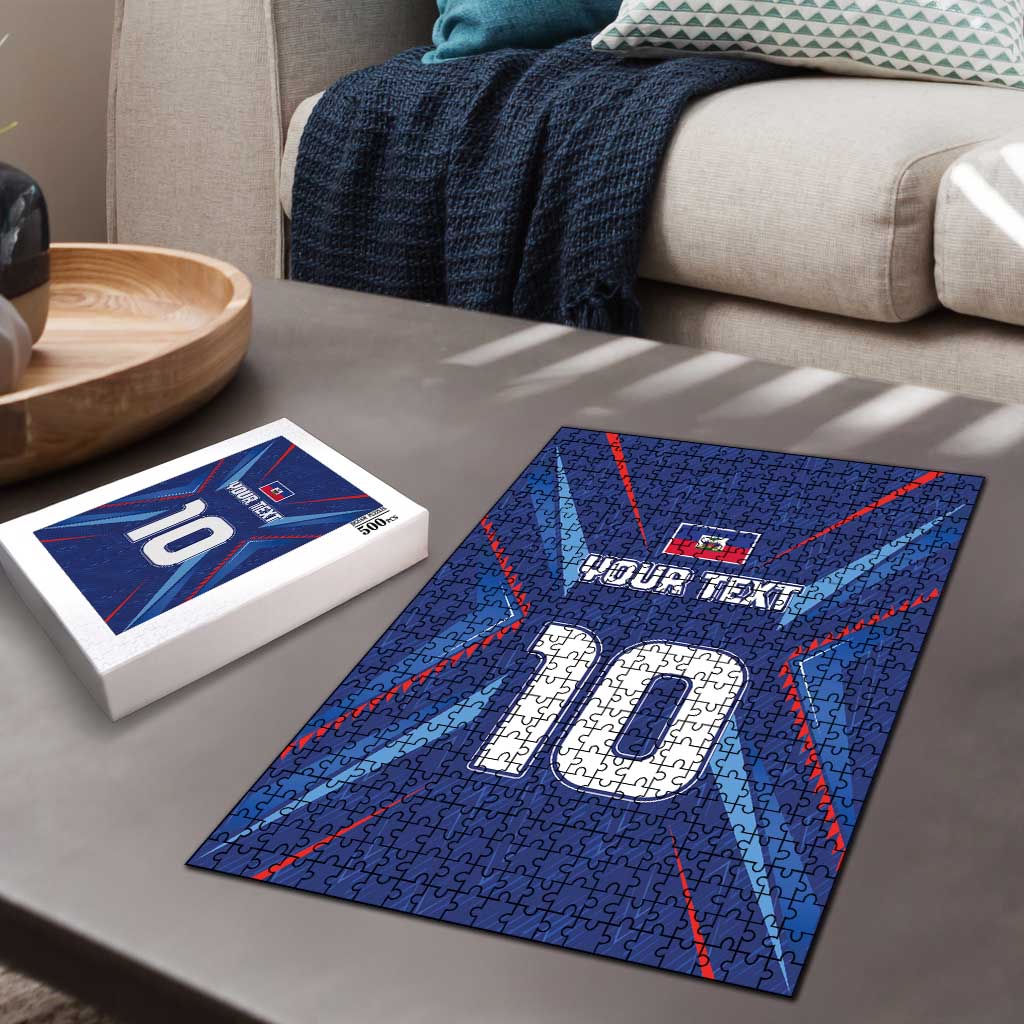 Custom Haiti National Football Puzzle Sporty Style - Wonder Print Shop