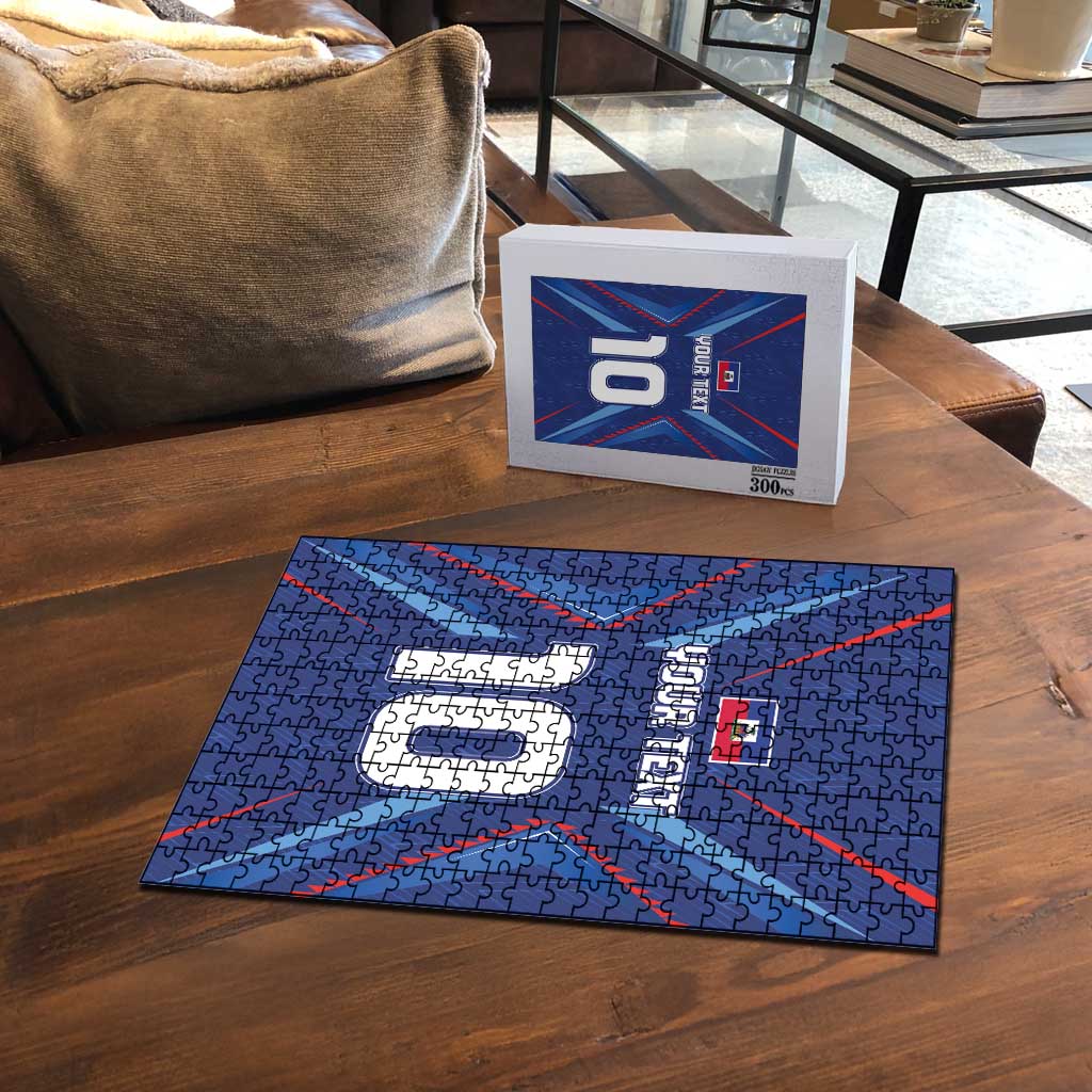Custom Haiti National Football Puzzle Sporty Style - Wonder Print Shop
