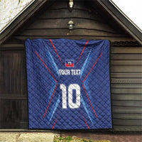 Custom Haiti National Football Quilt Sporty Style - Wonder Print Shop