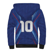 Custom Haiti National Football Sherpa Hoodie Sporty Style - Wonder Print Shop