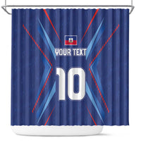 Custom Haiti National Football Shower Curtain Sporty Style - Wonder Print Shop