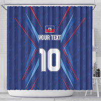Custom Haiti National Football Shower Curtain Sporty Style - Wonder Print Shop