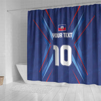 Custom Haiti National Football Shower Curtain Sporty Style - Wonder Print Shop