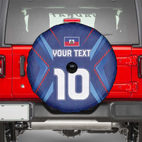 Custom Haiti National Football Spare Tire Cover Sporty Style - Wonder Print Shop