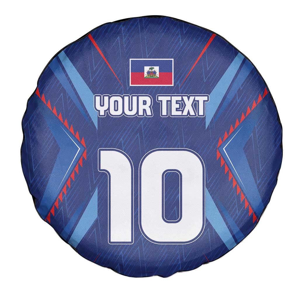 Custom Haiti National Football Spare Tire Cover Sporty Style - Wonder Print Shop