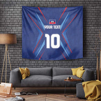 Custom Haiti National Football Tapestry Sporty Style - Wonder Print Shop