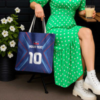 Custom Haiti National Football Tote Bag Sporty Style - Wonder Print Shop