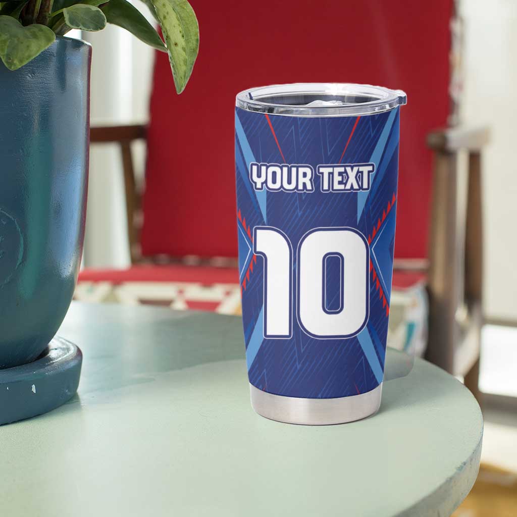 Custom Haiti National Football Tumbler Cup Sporty Style - Wonder Print Shop