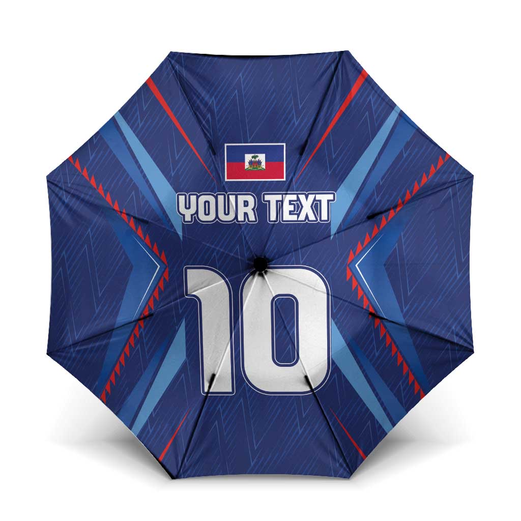 Custom Haiti National Football Umbrella Sporty Style - Wonder Print Shop
