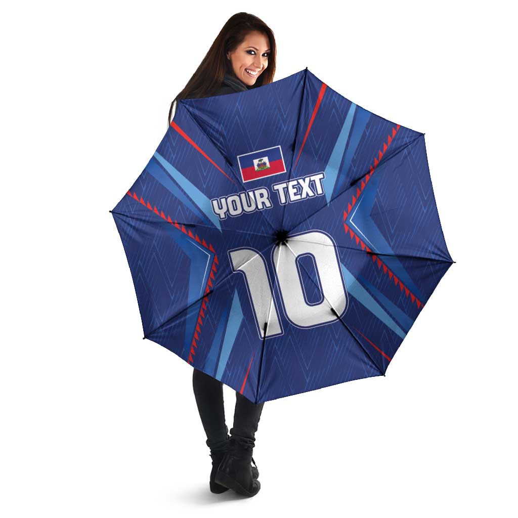 Custom Haiti National Football Umbrella Sporty Style - Wonder Print Shop