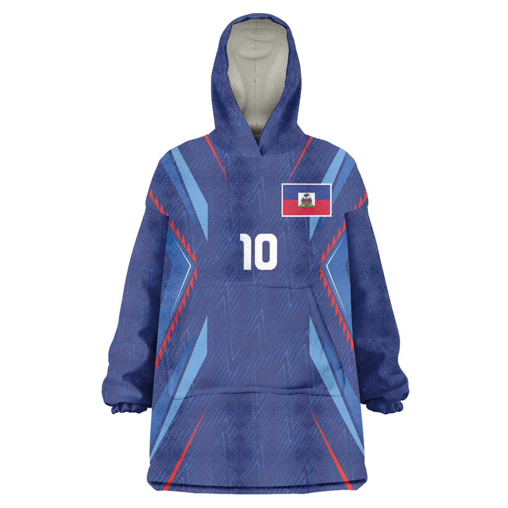 Custom Haiti National Football Wearable Blanket Hoodie Sporty Style - Wonder Print Shop