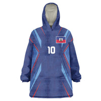 Custom Haiti National Football Wearable Blanket Hoodie Sporty Style - Wonder Print Shop