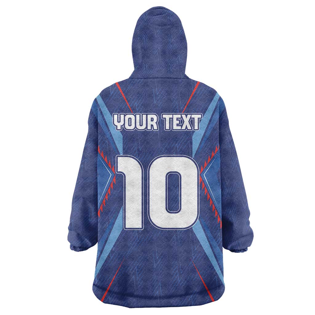 Custom Haiti National Football Wearable Blanket Hoodie Sporty Style - Wonder Print Shop