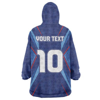 Custom Haiti National Football Wearable Blanket Hoodie Sporty Style - Wonder Print Shop