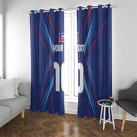 Custom Haiti National Football Window Curtain Sporty Style - Wonder Print Shop