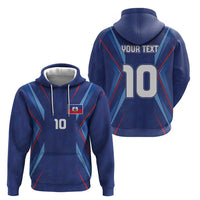 Custom Haiti National Football Zip Hoodie Sporty Style - Wonder Print Shop