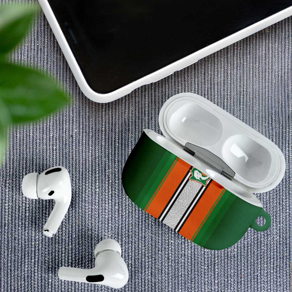 Ivory Coast National Football AirPods Case Les Elephants-Striped Sport Style - Wonder Print Shop