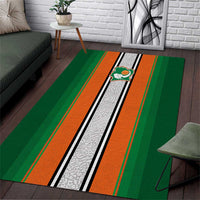 Ivory Coast National Football Area Rug Les Elephants-Striped Sport Style - Wonder Print Shop