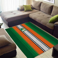 Ivory Coast National Football Area Rug Les Elephants-Striped Sport Style - Wonder Print Shop