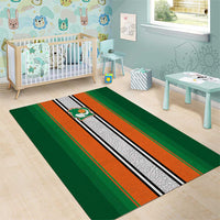 Ivory Coast National Football Area Rug Les Elephants-Striped Sport Style - Wonder Print Shop
