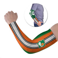 Custom Ivory Coast National Football Arm Sleeves Les Elephants-Striped Sport Style - Wonder Print Shop