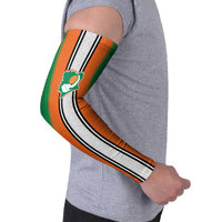 Custom Ivory Coast National Football Arm Sleeves Les Elephants-Striped Sport Style - Wonder Print Shop