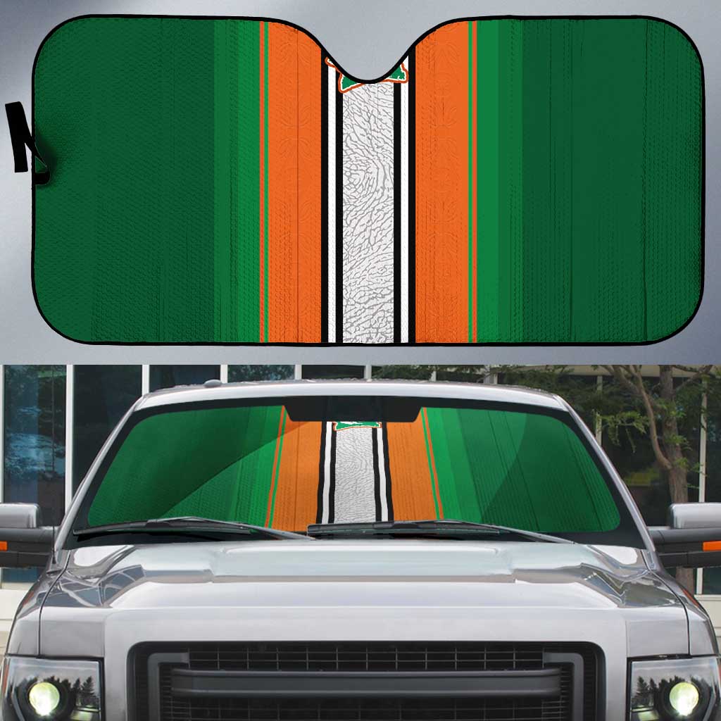 Ivory Coast National Football Auto Sun Shade Les Elephants-Striped Sport Style - Wonder Print Shop