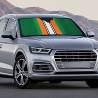 Ivory Coast National Football Auto Sun Shade Les Elephants-Striped Sport Style - Wonder Print Shop