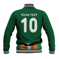 Custom Ivory Coast National Football Baseball Jacket Les Elephants-Striped Sport Style - Wonder Print Shop