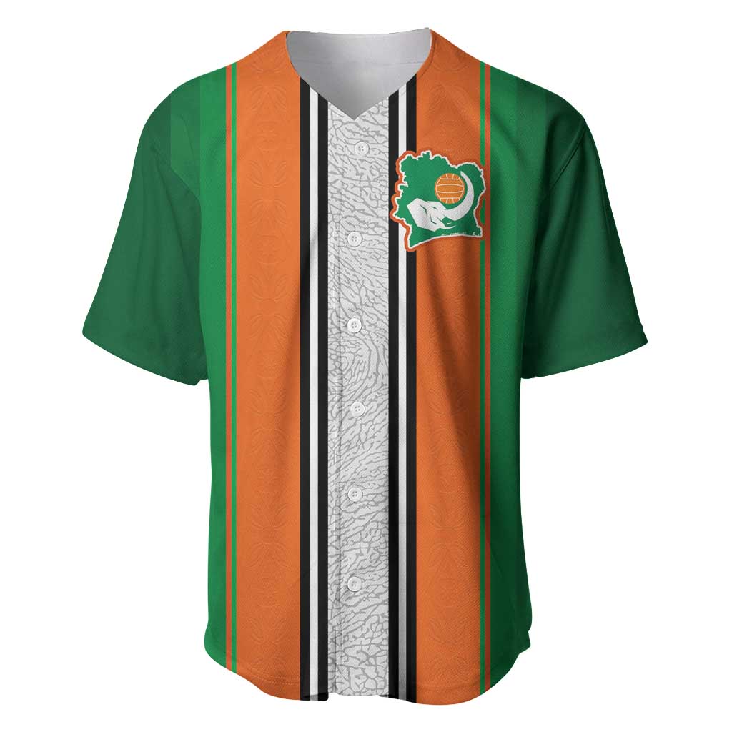 Custom Ivory Coast National Football Baseball Jersey Les Elephants-Striped Sport Style - Wonder Print Shop