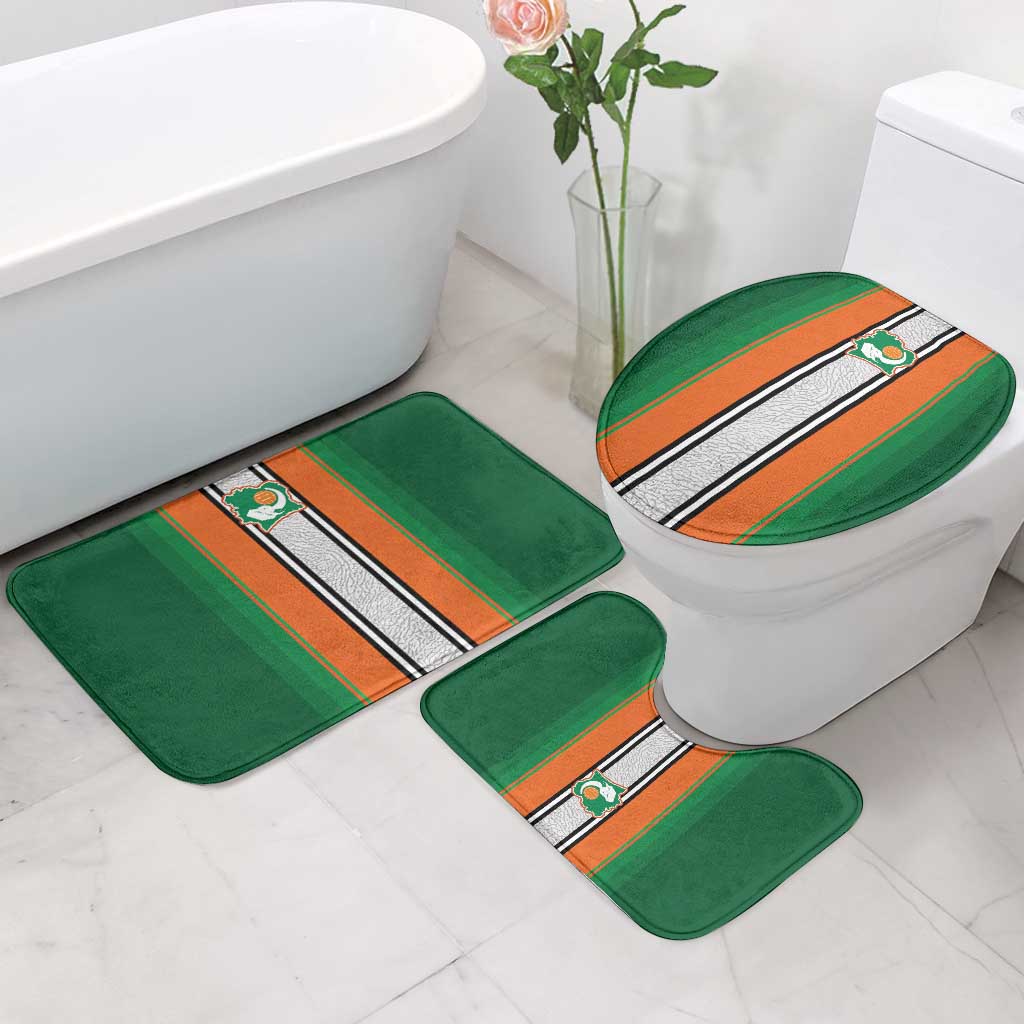 Ivory Coast National Football Bathroom Set Les Elephants-Striped Sport Style - Wonder Print Shop