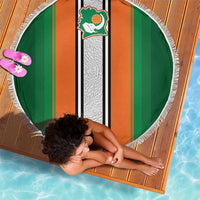 Ivory Coast National Football Beach Blanket Les Elephants-Striped Sport Style - Wonder Print Shop