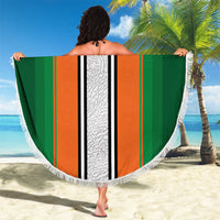 Ivory Coast National Football Beach Blanket Les Elephants-Striped Sport Style - Wonder Print Shop
