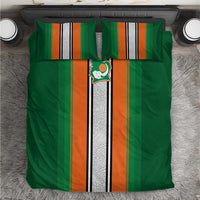 Ivory Coast National Football Bedding Set Les Elephants-Striped Sport Style - Wonder Print Shop
