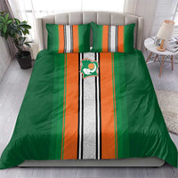 Ivory Coast National Football Bedding Set Les Elephants-Striped Sport Style - Wonder Print Shop