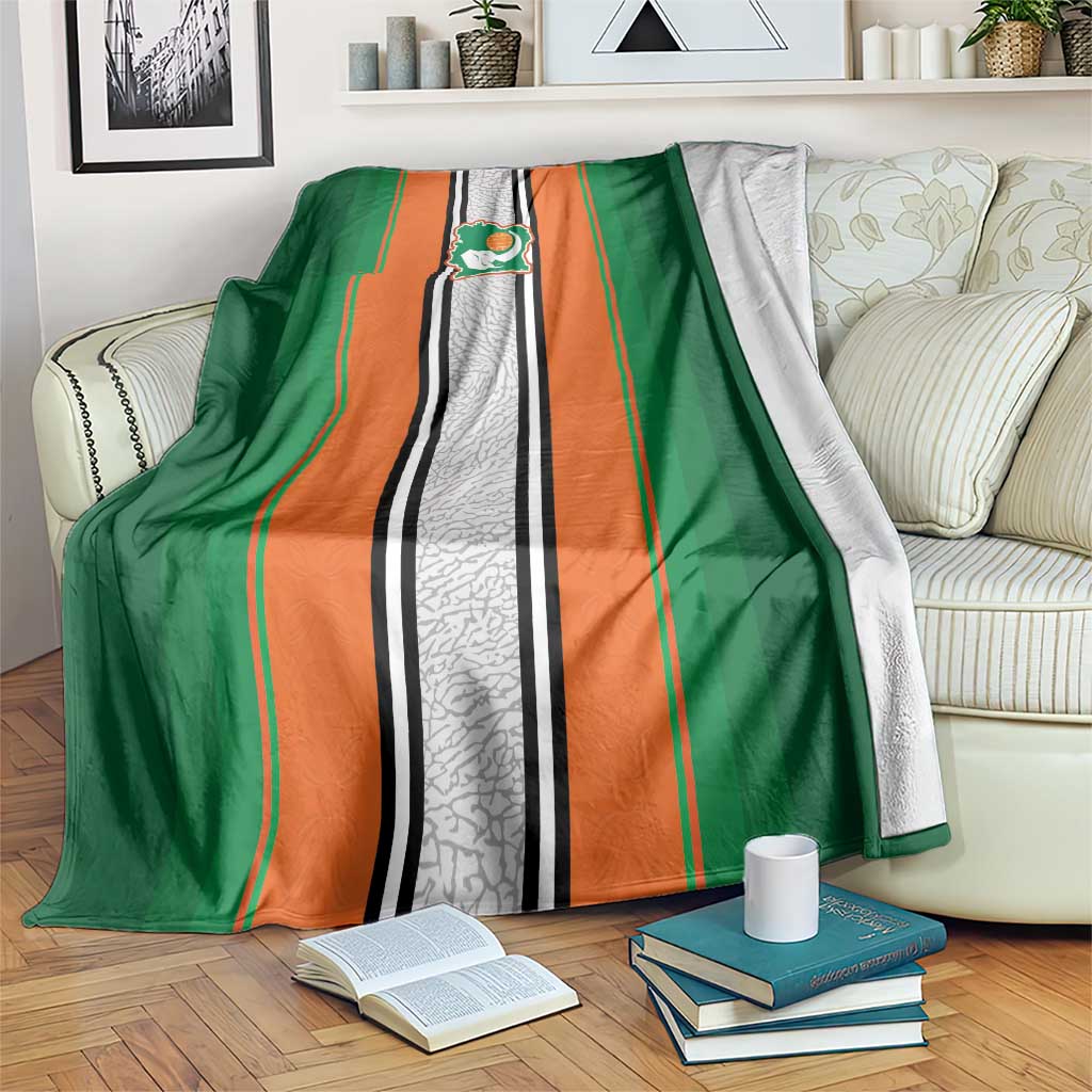 Ivory Coast National Football Blanket Les Elephants-Striped Sport Style - Wonder Print Shop