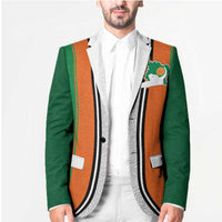 Custom Ivory Coast National Football Blazer Les Elephants-Striped Sport Style - Wonder Print Shop