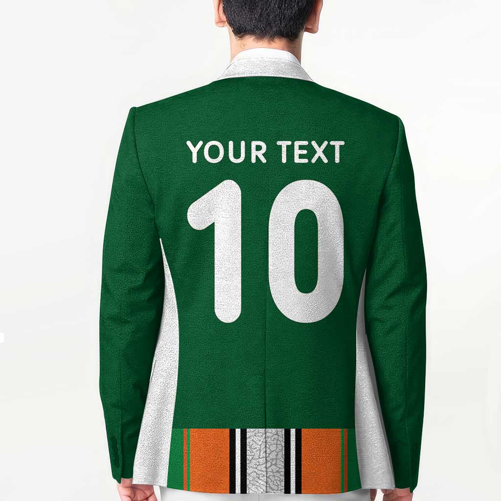Custom Ivory Coast National Football Blazer Les Elephants-Striped Sport Style - Wonder Print Shop