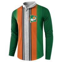 Custom Ivory Coast National Football Button Sweatshirt Les Elephants-Striped Sport Style - Wonder Print Shop
