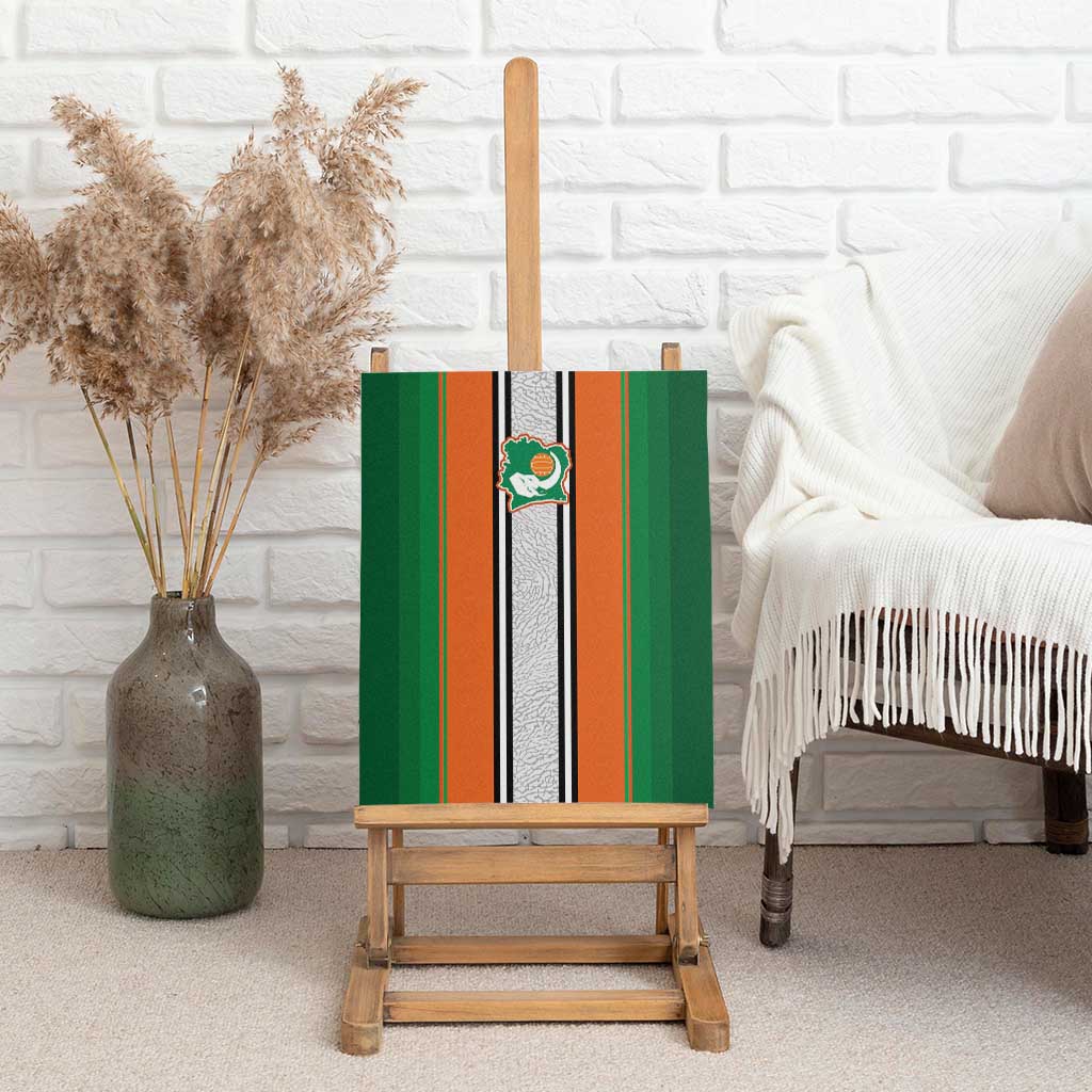 Ivory Coast National Football Canvas Wall Art Les Elephants-Striped Sport Style - Wonder Print Shop