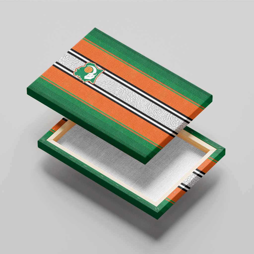Ivory Coast National Football Canvas Wall Art Les Elephants-Striped Sport Style - Wonder Print Shop