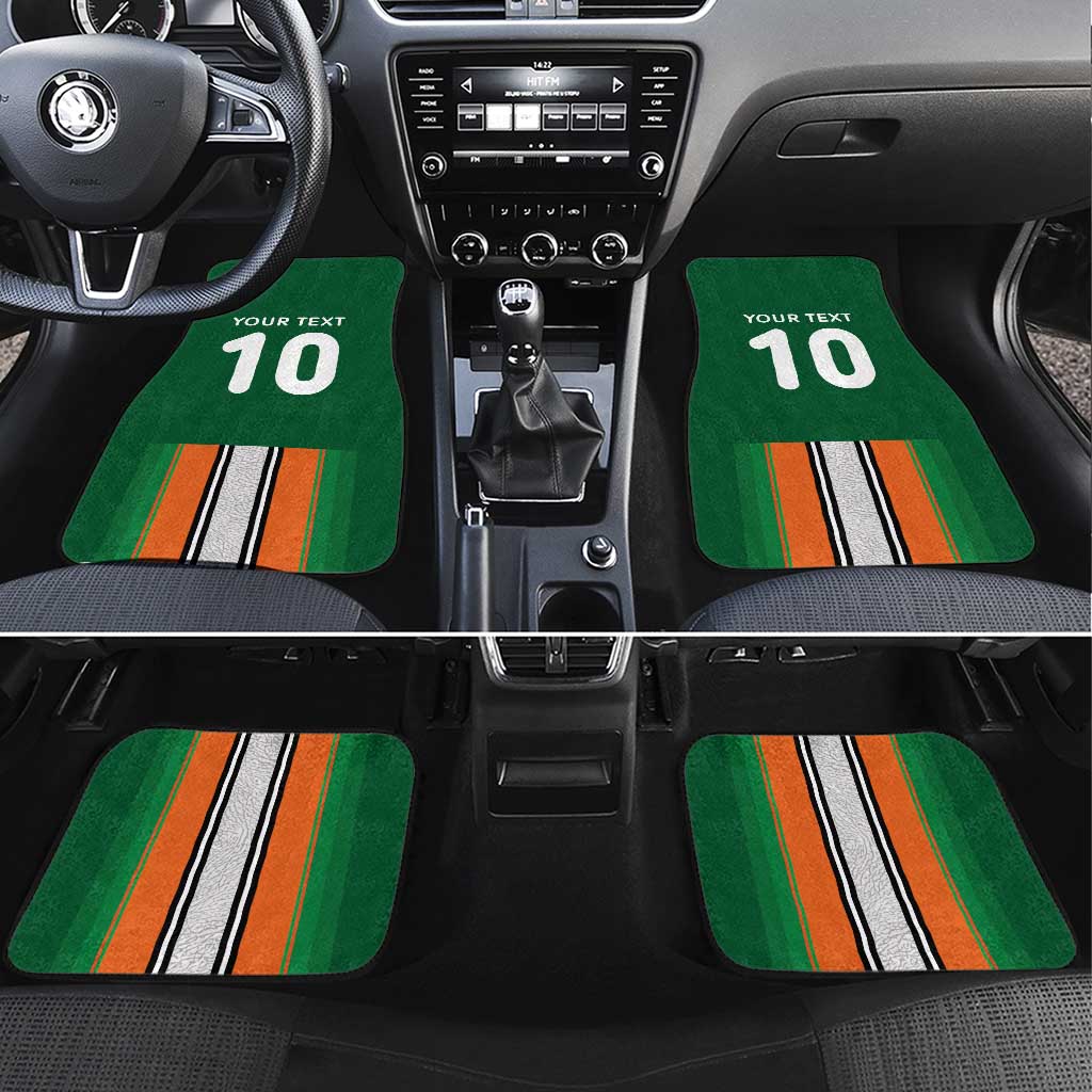 Custom Ivory Coast National Football Car Mats Les Elephants-Striped Sport Style - Wonder Print Shop