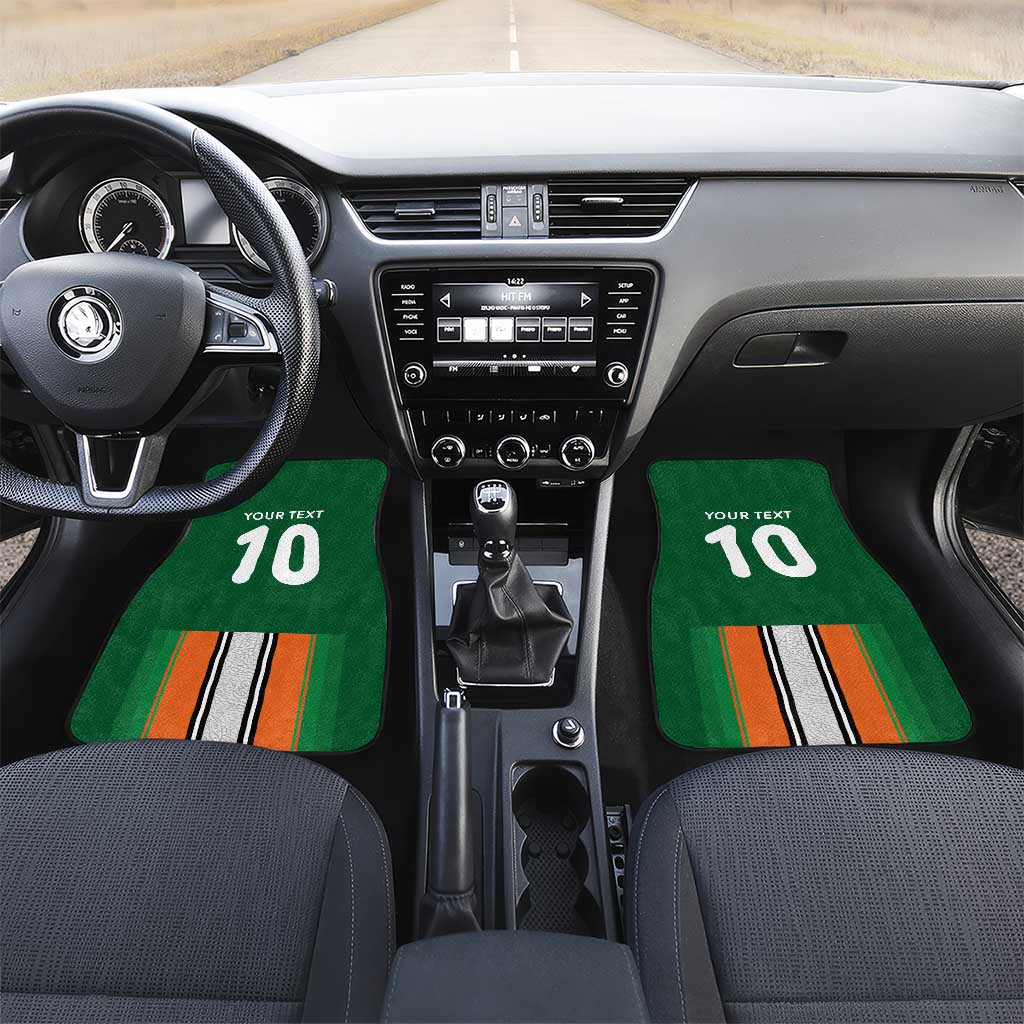 Custom Ivory Coast National Football Car Mats Les Elephants-Striped Sport Style - Wonder Print Shop