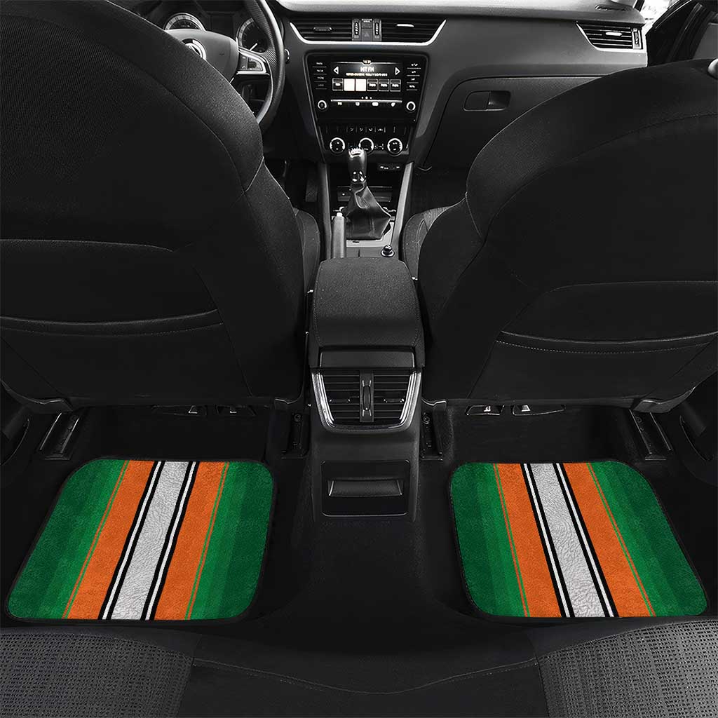 Custom Ivory Coast National Football Car Mats Les Elephants-Striped Sport Style - Wonder Print Shop