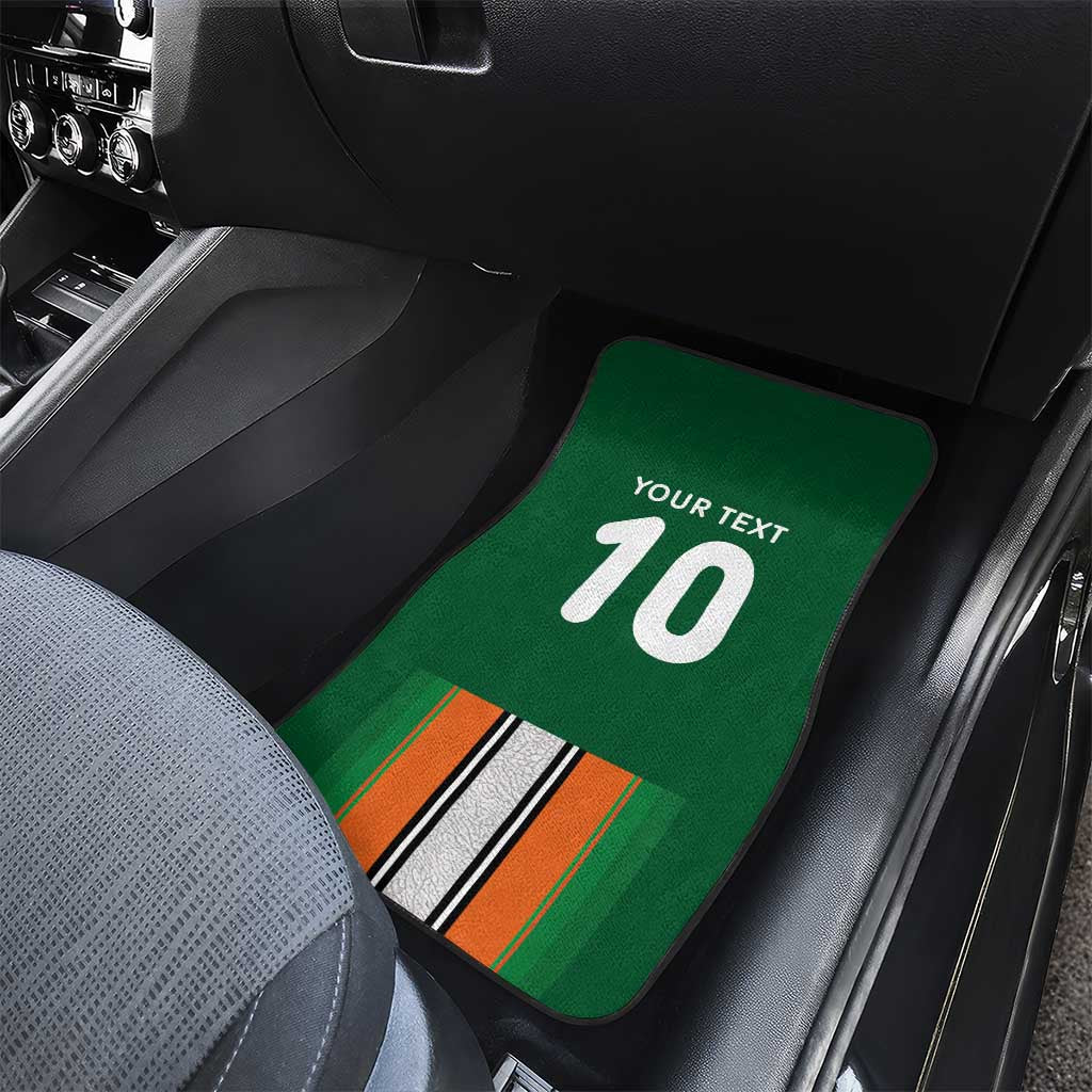Custom Ivory Coast National Football Car Mats Les Elephants-Striped Sport Style - Wonder Print Shop