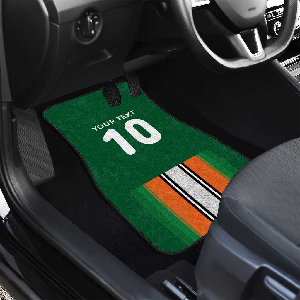 Custom Ivory Coast National Football Car Mats Les Elephants-Striped Sport Style - Wonder Print Shop