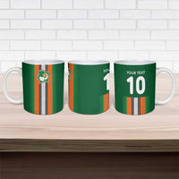 Custom Ivory Coast National Football Ceramic Mug Les Elephants-Striped Sport Style - Wonder Print Shop
