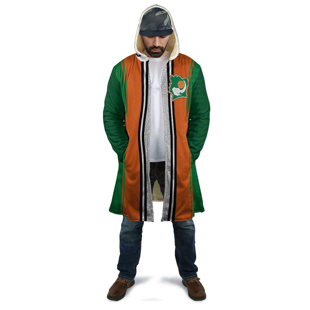 Custom Ivory Coast National Football Cloak Les Elephants-Striped Sport Style - Wonder Print Shop
