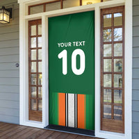 Custom Ivory Coast National Football Door Cover Les Elephants-Striped Sport Style - Wonder Print Shop